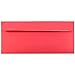 JAM PAPER #10 Business Colored Recycled Envelopes with Peel and Seal Closure - 4 1/8 x 9 1/2 - Red Recycled - 25/Pack