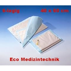 200 Krankenunterlagen 6-lagig, 40 x 60 cm Einmalunterlagen Wickelunterlagen