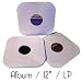 100 12" LP / Album White Paper Vinyl Record Sleeves / Protectors - Heavy 20# Weight Paper With Hole For Viewing Label - Made In USA