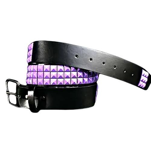 Lavender 3 Row Spiked Punk Grommet Belt Size X-Large