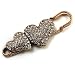 Broche Epingle Vintage Coeur Cristal Swarovski (Or Vieilli)