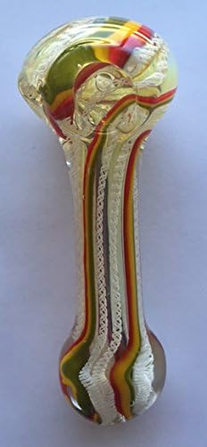 Glass Pipe with Rasta Colors