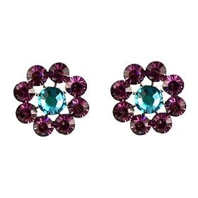 Tarina Tarantino Crystal Flower Earrings (More Colors Available)