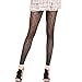 Lace Footless Tights, One Size, Black Color.