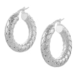 Italian Fancy Thick Hoop Earrings