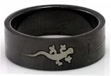 Blackline Gecko Design Stainless Steel Ring by BodyPUNKS (RBS-011)