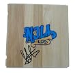 Peja Stojakovic Autographed New Orleans Hornets Logo Floorboard, Proof Photo