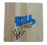 Peja Stojakovic Autographed New Orleans Hornets Logo Floorboard, Proof Photo of Peja Signing for Us.