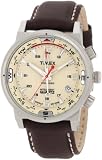 Timex Men's T2N725DH Intelligent Quartz Analog Compass Silver Case Brown Strap Watch