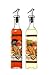 Oil and Vinegar Dispenser Salad Dressing Cruet Glass Bottles - With Lever Release Pourer - 2-Pack -17 oz, 12-Inch