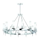 Nulco 2642-03 Pewter Stockholm Contemporary / Modern Twelve Light Up Lighting Chandelier from the Stockholm Collection