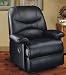 Black Deluxe Leather Upholstered Recliner