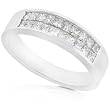 One of a Kind 1/2ctw Princess Diamond Band (GH/VS-SI) in 14kt White Gold