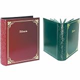 Pioneer - Pioneer Italian Embossed Bound Photo Album, Random Solid Color Sewn Leatherette Covers with Gold Accent, Holds 208 4" x 6" Photos, 2 Per Page