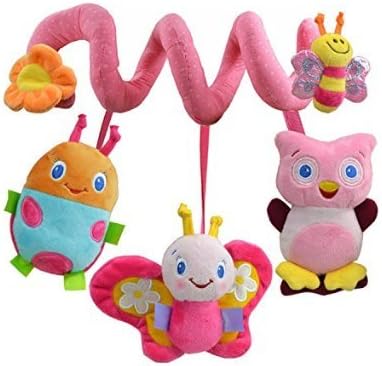 Pink Crib Spiral Stroller Toy