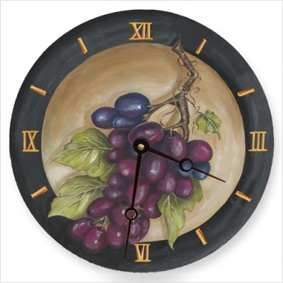 Vinyard Grape Round Clock
