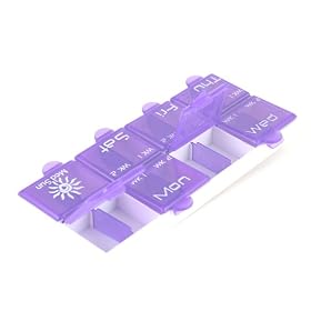 Med Sun 7 Day or 14 Pill Organizer Color Purple