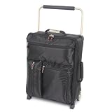 IT Luggage Worlds Lightest Black On Board Cabin Size Laptop Trolley Suitcase