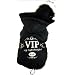 Hundemantel VIP schwarz - Top Qualit�t - federleicht - flauschig gef�ttert - wasserabweisend - Kapuze abnehmbar - Dogs Stars