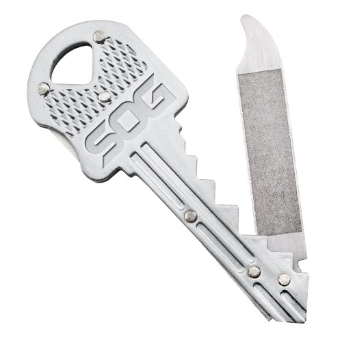 SOG Specialty Knives & Tools KEY302-CP Key File with Folding File 1.5-Inch, Satin Finish