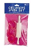 Rushbrookes Childrens Baking Set Pink (apron, rolling pin, 3 pastry cutters)  from Dexam