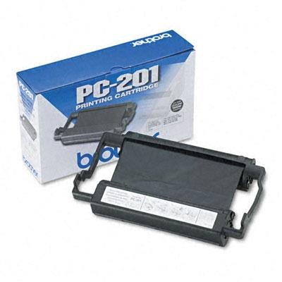 Brother PC201 Thermal Ribbon Cartridge Black Ribbon For Plain Paper Fax Machine 450 Page-Yield