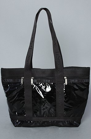 LeSportsac The Medium Travel Tote in Black Patent,Bags (Handbags/Totes) for Women