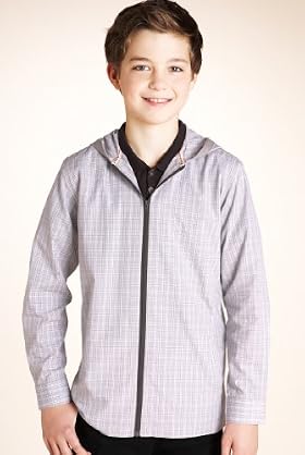 Boys' Limited Pure Cotton Zip Through Check Shirt