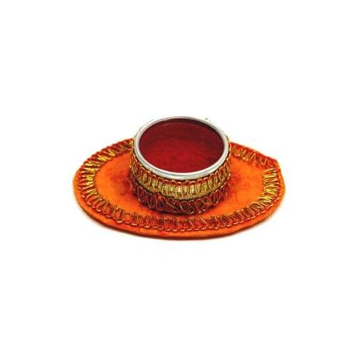 Red Kumkum Tilak Powder Packed in Handmade Decorated Container Other Products