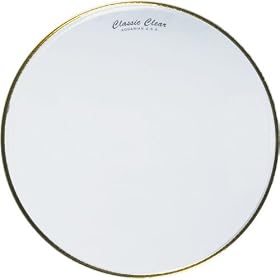 Click here to buy Aquarian Classic Clear Drumhead, Black 16 Inches.