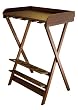 Winsome Wood Foldable 4-Bottle 12-Glass Wine Table, Antique Walnut