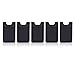 Cosmos Pack of 5 Black Color of Adhesive Sim/ID/Credit Card Pocket Pouch Sleeve Holder for iPhone/Android/Windows Smartphones