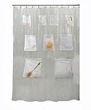 Clear Pockets Organizer Shower Curtain