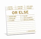 Knock Knock Sticky Notes: Or Else (Pack of 8)