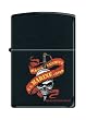 Black Marines Skull Ribbon Black Ink Design Zippo Lighter