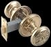 2 3/4 inch Bright Solid Brass - Northwind Privacy Set
