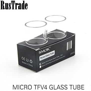 2pcs SMOK Micro TFV4 5.5ml Atomizer Glass Tube Pure Color Glass Tube L/XL size for SMOK Micro TFV4 Tank Vaporizer Replacment Glass