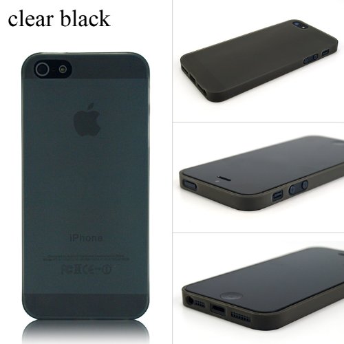 安いSP824:Skinny Fit Case for iPhone5 2nd Edition (クリアブラック・半透明)