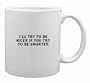I`ll try to be nicer if you try to be smarter Mug