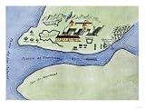Fort Frontenac on Lake Ontario, 1600S, at the Head of the St. Lawrence River, Now Kingston, Ontario Subject Giclee Poster Print, 12x9