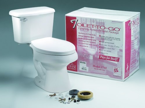 Buy Crane Plumbing Toilet To-Go Complete Perfect Fit Toilet Package with Elongated Bowl, White #3760