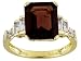 10KT 4.30CT GARNET AND .77CTW WHITE TOPAZ RING