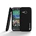 HTC One Mini 2 Case, Ghostek Blitz Series for HTC One Mini 2 Slim Premium Protective Hybrid Impact Hard Cover Carrying Case With Attached Screen Protector | Lifetime Warranty Exchange | Rubberized Trim | Non-Slip Grip Smooth Matte Coat | Ultra Fit (Not for HTC One M8) (Black)