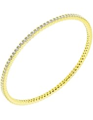 1.30 ct. tw Round Diamond Bangle Bracelet in Four Prong Mounting - G-H SI1 - 18 Kt. Yellow Gold