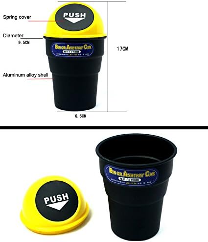 Auto Vehicle Car Trash Rubbish Bin Can Garbage Dust Case Holder Storage Box Alluminum Ashtray