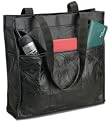 Embassy Italian Stone Design Genuine Leather Shopping/Travel Bag - Black