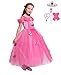 Lito Angels Girls Princess Aurora Dress Up Costume Halloween Fancy Dress with Accessories Size 6X / 8