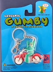 Gumby Motorcycle Bendable Key Chain