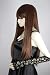 Dark Brown Sexy Heat Friendly Long Straight Silk Like Hair Wig Lolita Cosplay Party Wig