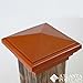 4x4 (Nominal) Cedar Color Pyramid Post Cap - with 10 Year Warranty - Free Shipping